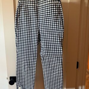 J. Crew Black and White Checkered Chinos